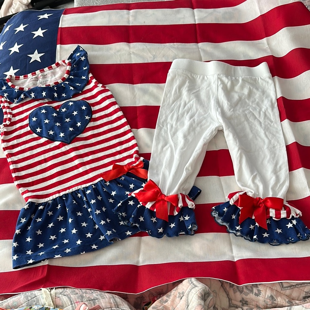 Ann Loren 🇺🇸 Red White Blue Outfit size 6 🧨